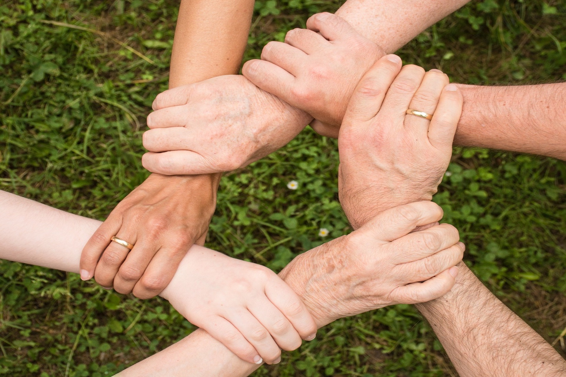 interlocking hands