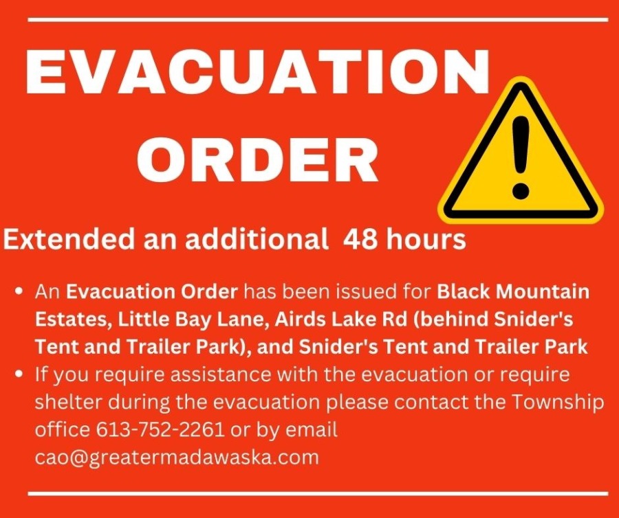 evacuation order extended