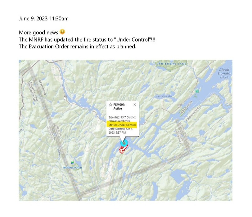 fire update