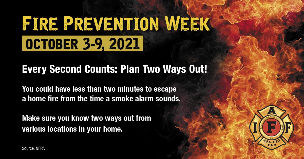 Fire Prevention Week Poster Oct 3-9