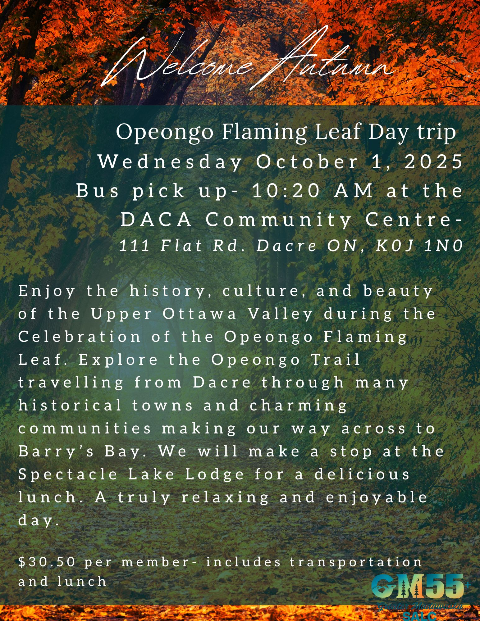 Opeongo Flaming Leaf poster details in body of page