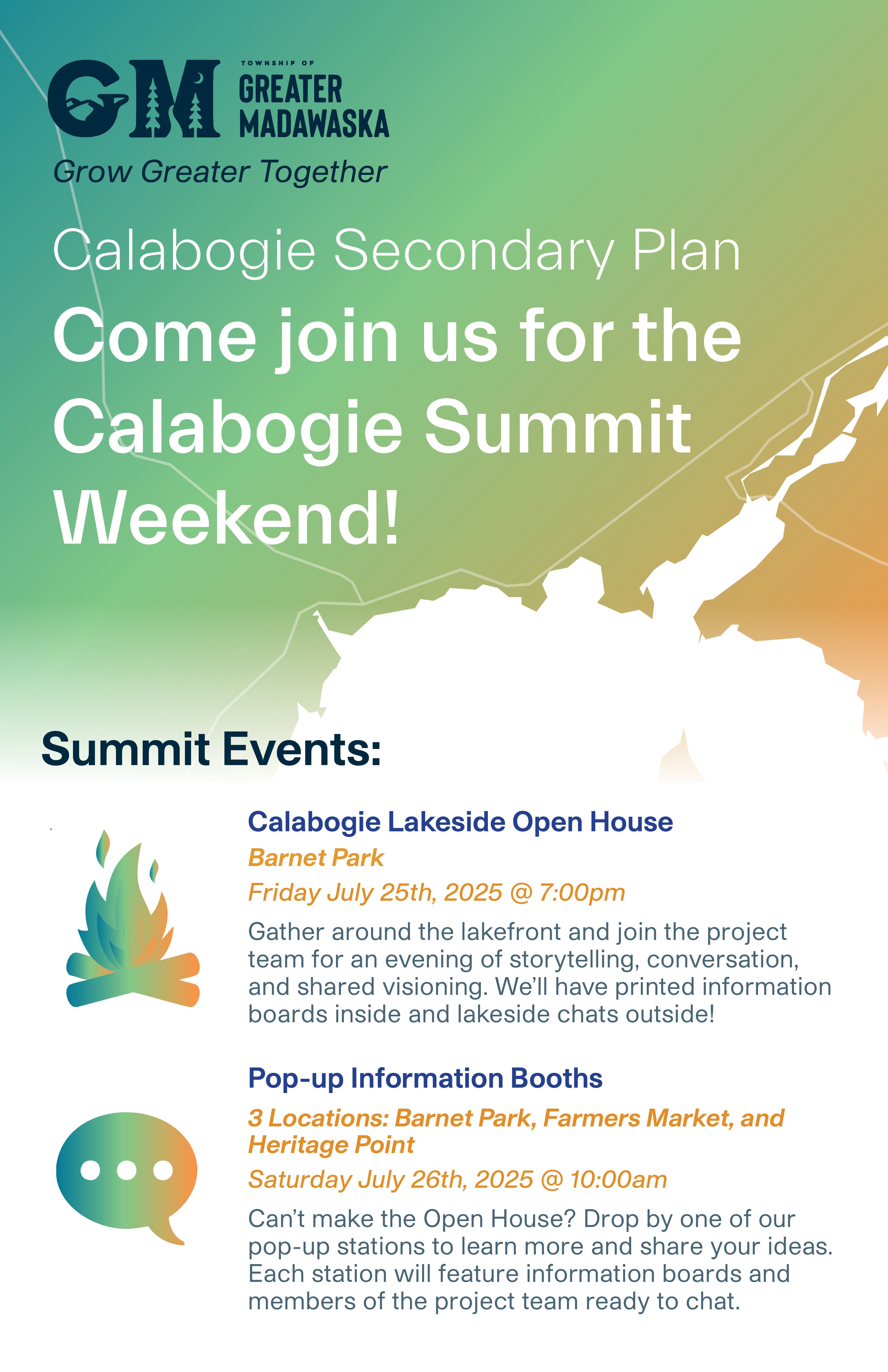 Calabogie Summit Weekend poster, details are in body of web page