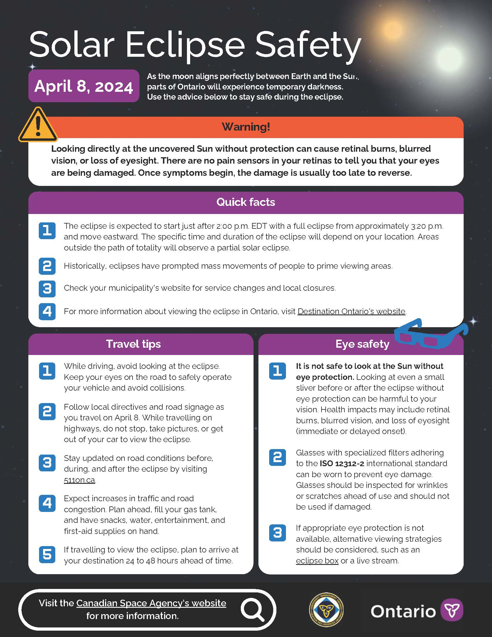 solar eclipse safety poster