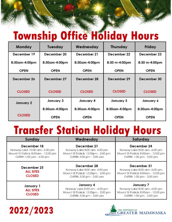holiday hours poster