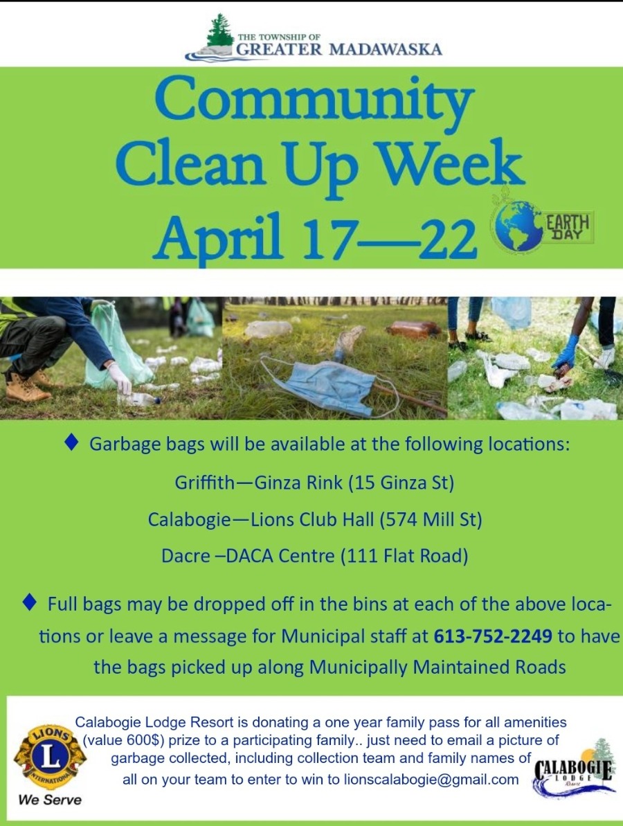 community clean up poster details are written in paragraph above