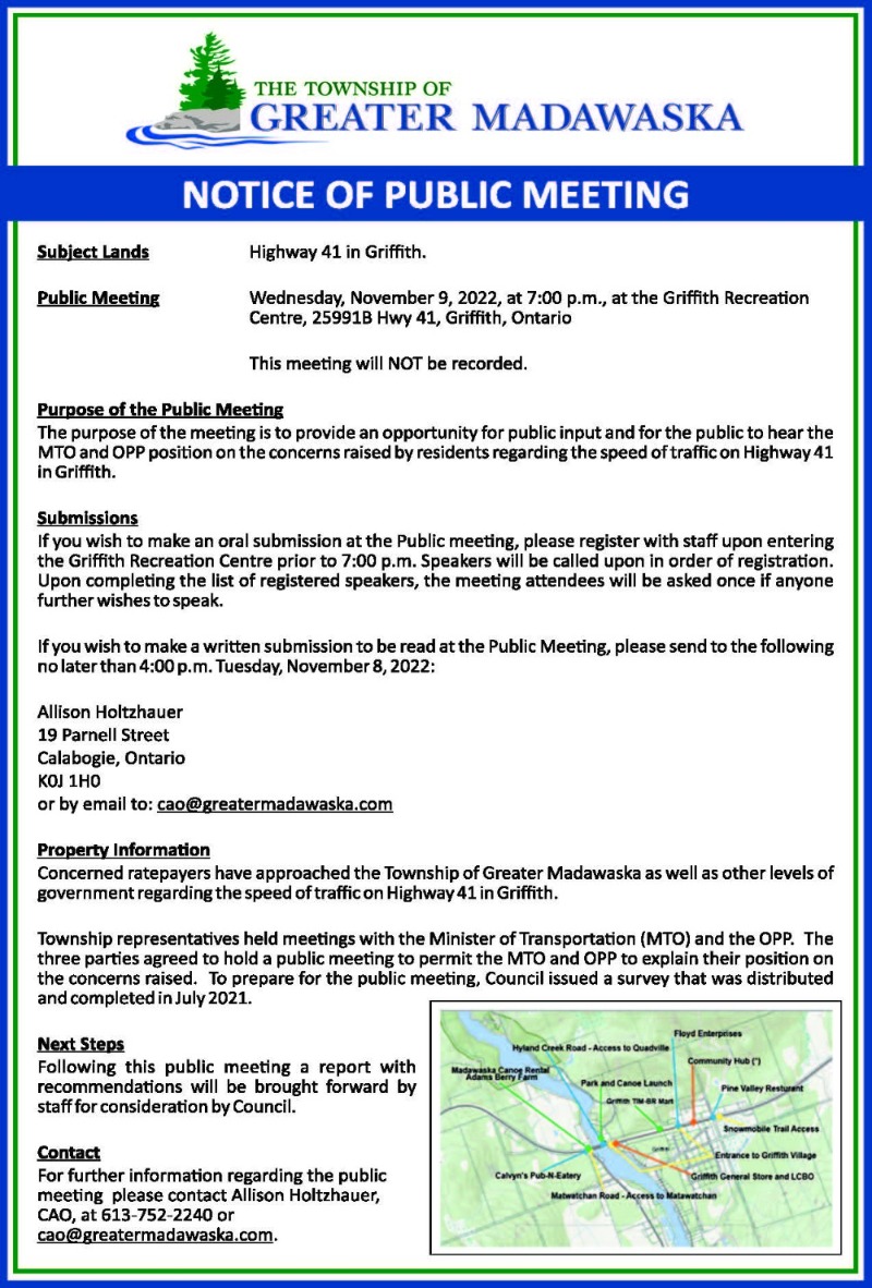 griffith mile public meeting