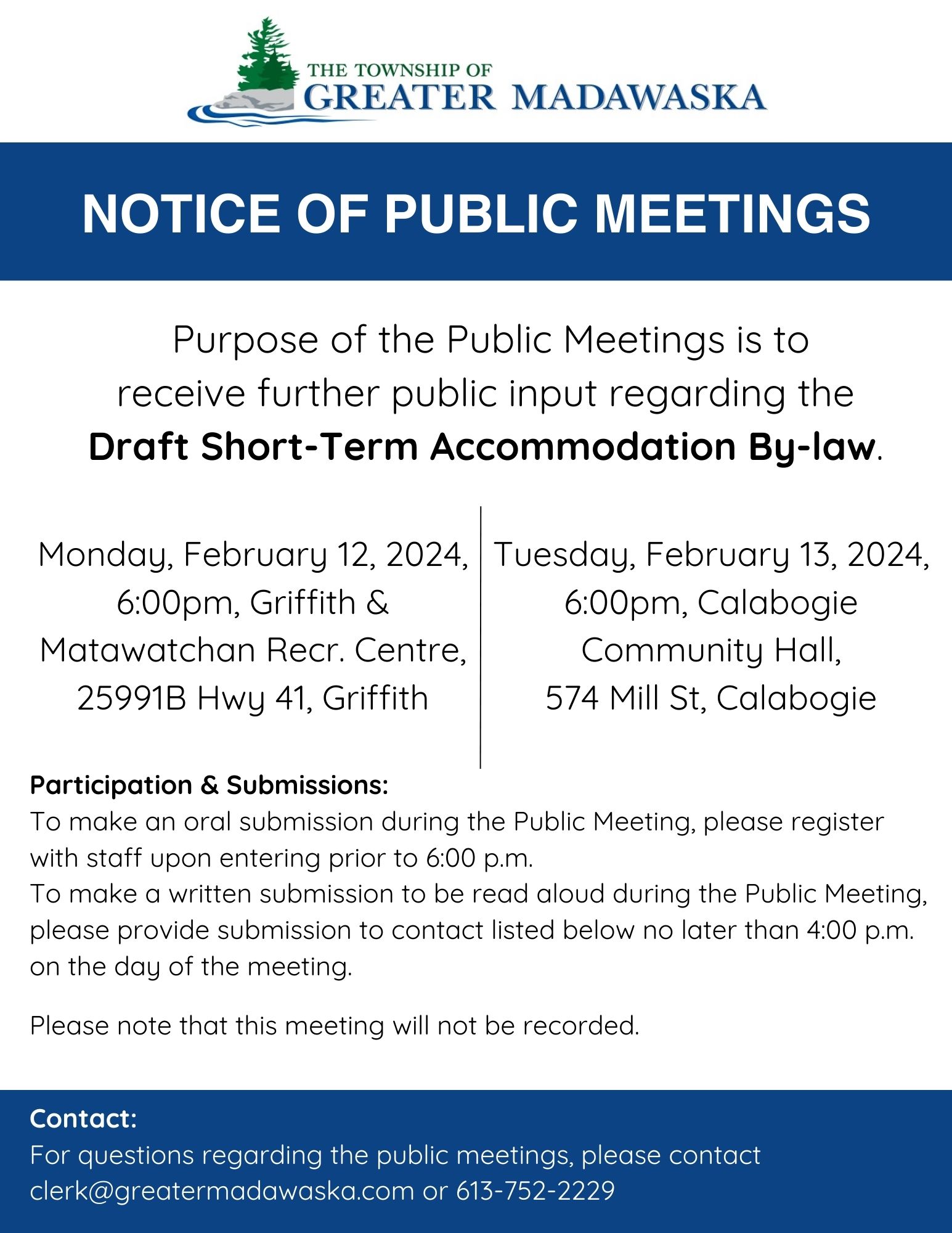 notice of public meeting
