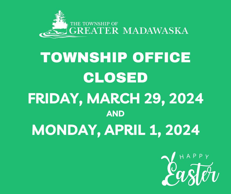 township office closed March 29 and April 1, 2024 Happy Easter