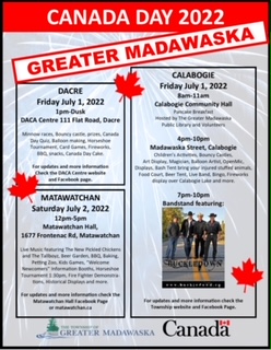 poster for greater madawaska canada day events