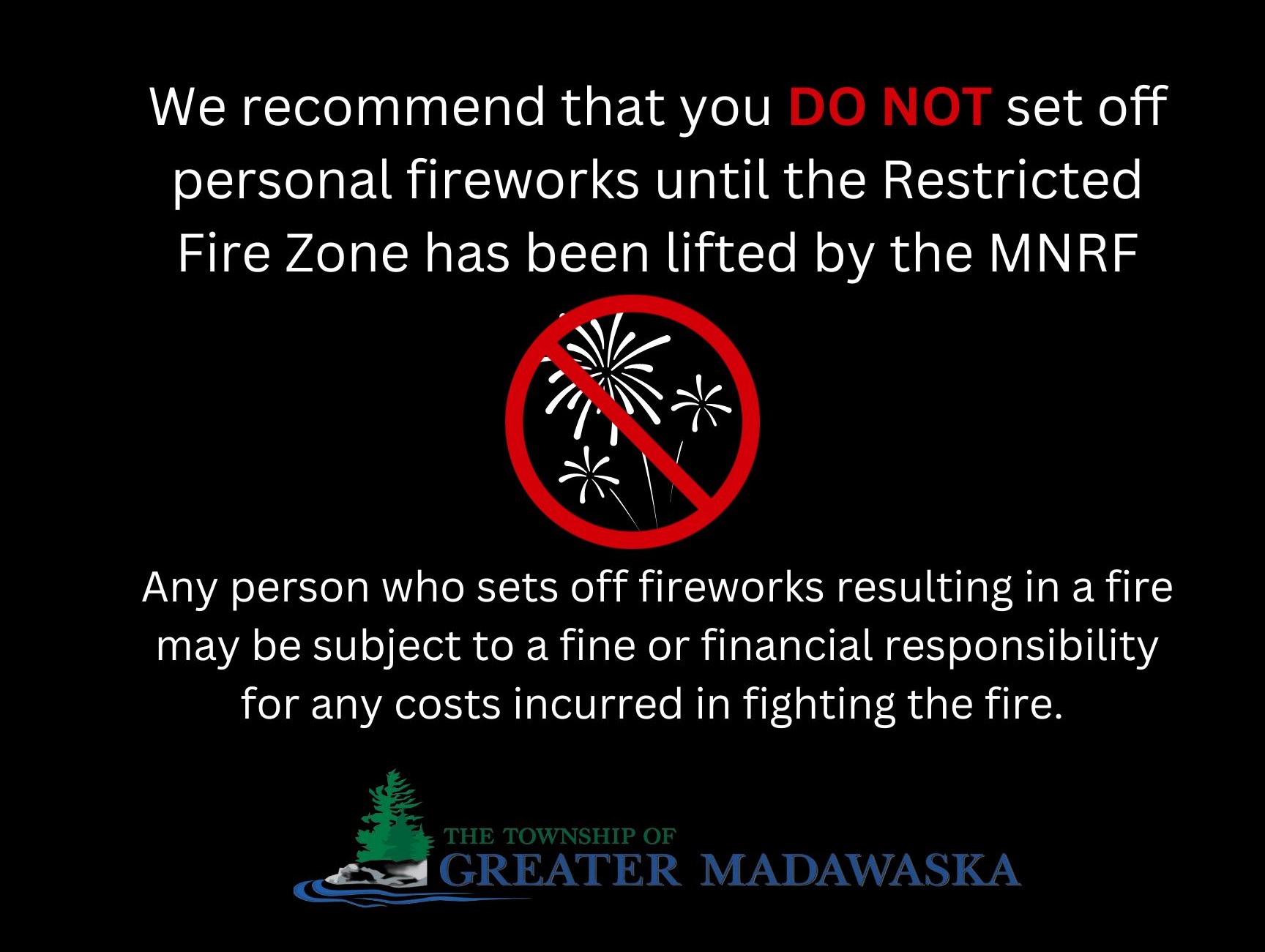 we recommend you do not use fireworks