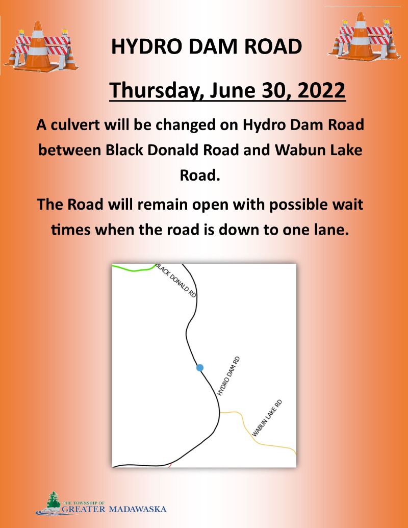 Road work notice