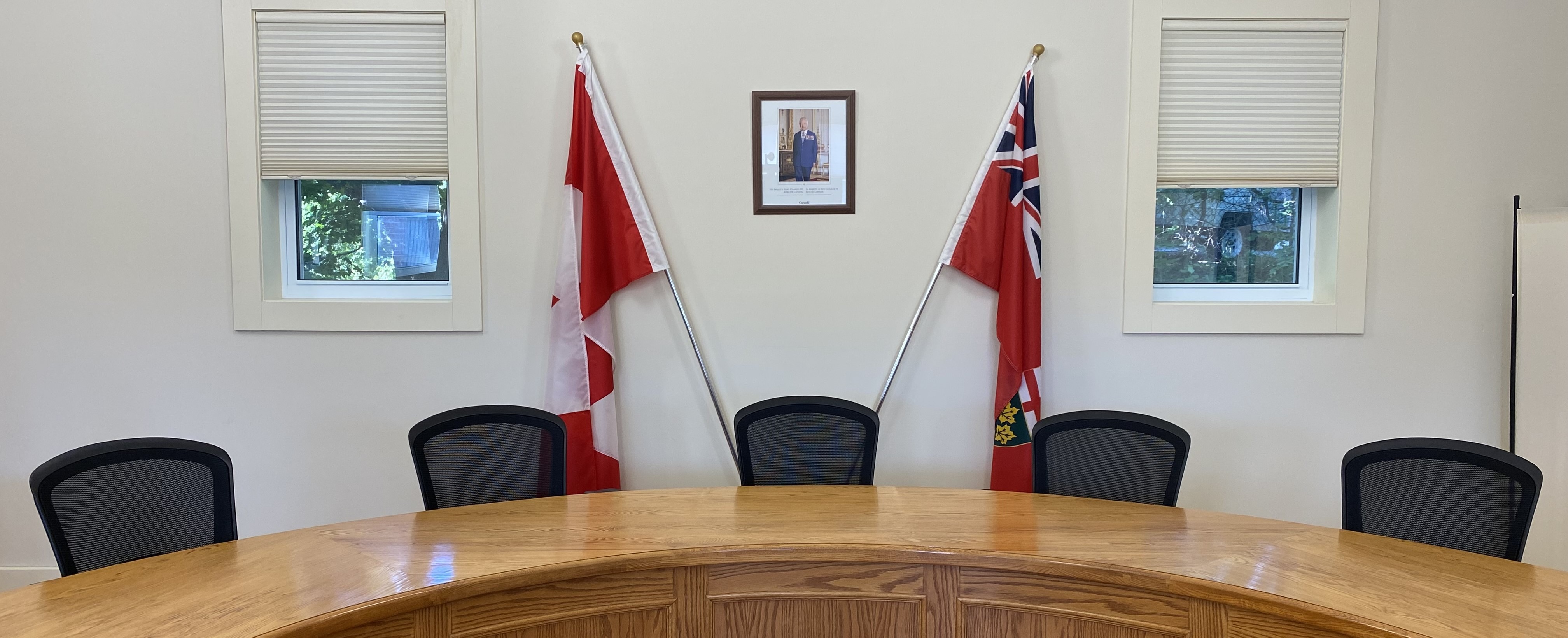 Council desk in chambers