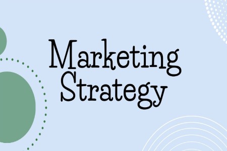light blue background marketing strategy