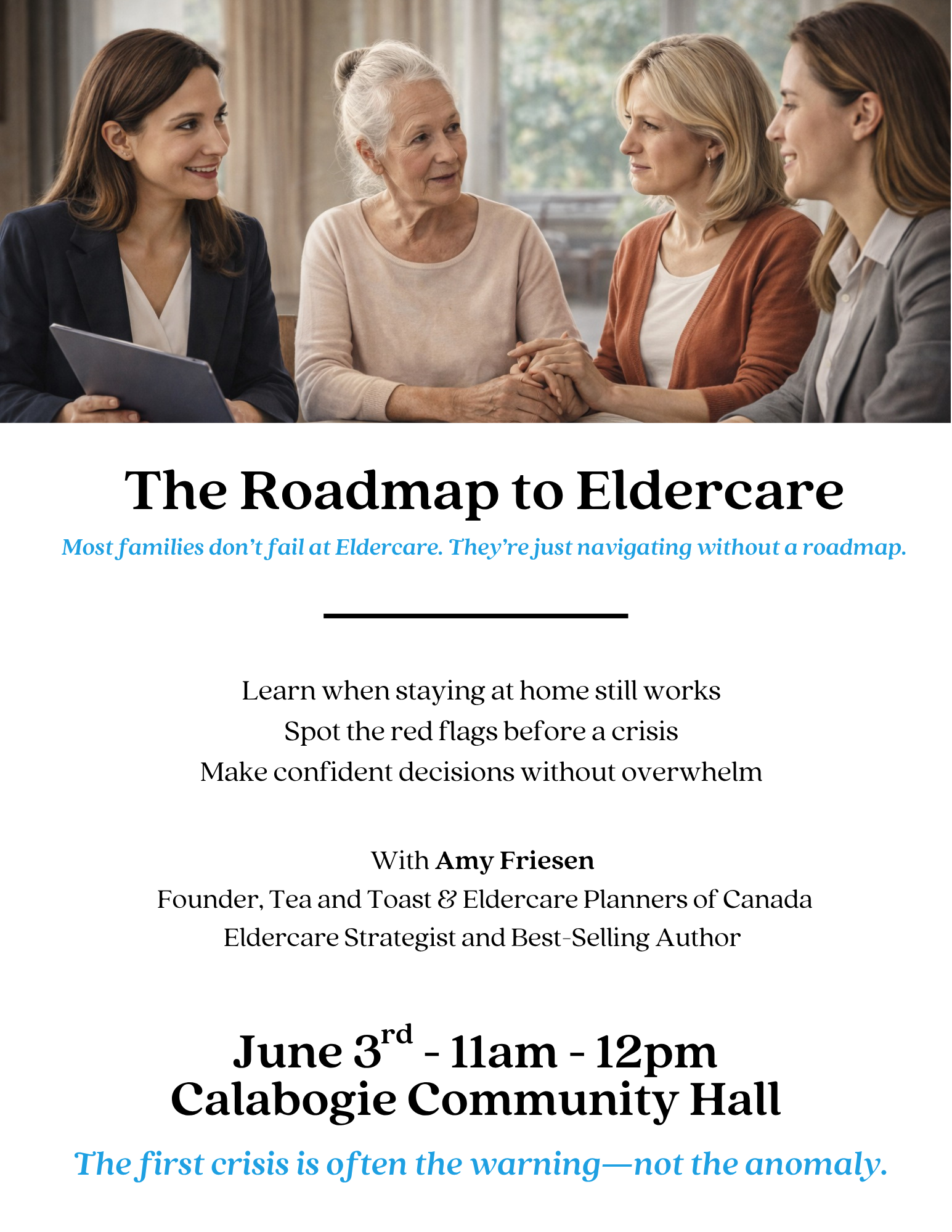 The roadmap to eldercare. The context of the poster is in the webpage.