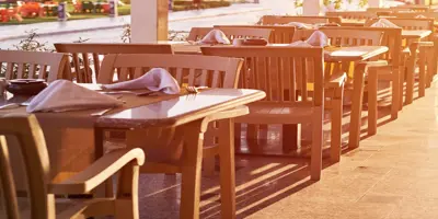 tables at a restaurant 